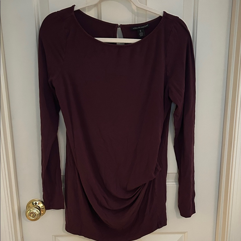 Pea in the Pod Burgundy maternity top size M